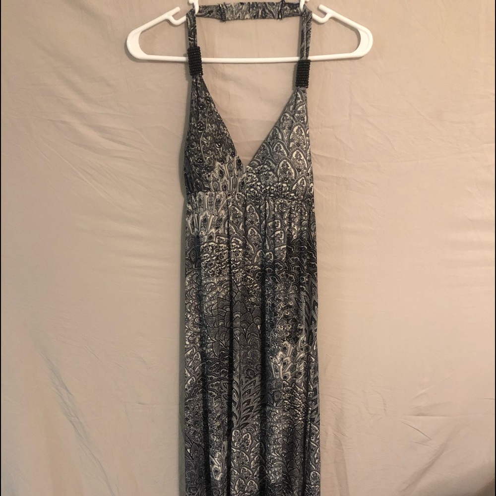 Full length halter top sundress